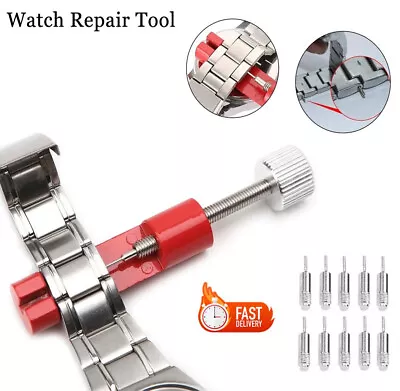 Watch Bracelet Repair Link Pin Adjusting Wrist Watch Strap Metal Split Tool Kit • £3.19