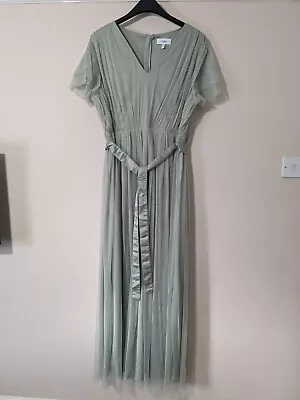 Coast Curve Women's Sage Green Bridesmaid Dress UK22 • £20