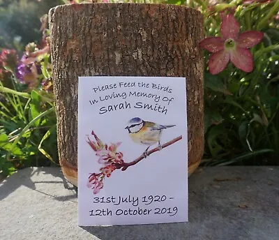 £3.99 • Buy Funeral Eco Bird Seed Packets Remembrance Memorial Favour Personalised