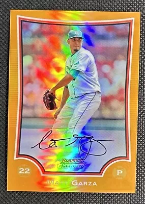 2009 Bowman Chrome Matt Garza Orange Refractor /25 Rays • $5.09