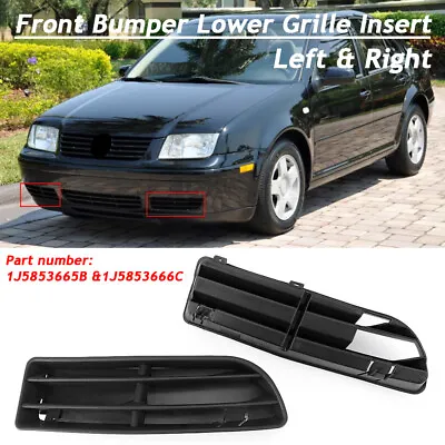 2x Front Bumper Lower Side Vent Grilles Finned Grill For 99-05 VW JETTA BORA MK4 • $17.99