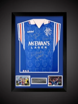 £135 • Buy Rangers Multi Signed And Framed Football Shirt £135