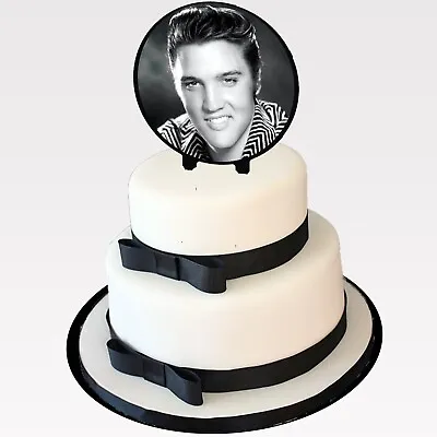 Elvis Presley Cake Topper 6  Width X 3  Stakes Two-Sided Image Decorative Favor • $14.99