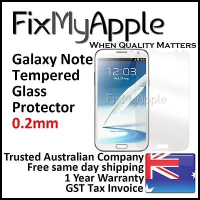 Samsung Galaxy Note N7000 0.2mm Premium Tempered Glass Screen Protector Guard • $5.19