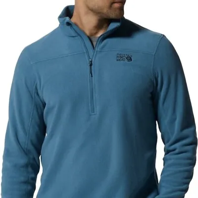 NEW Mountain Hardwear Mens Size XXL Fleece Microchill 2.0 Zip T Blue Horizon • $46.95