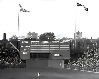 Original Chicago Cubs Wrigley Field Scoreboard During 1935 World Series Photo • $12