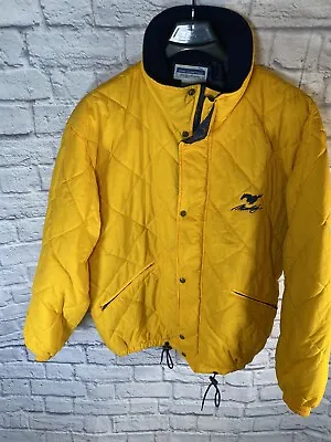 Officially Licensed Ford Mustang Yellow Puffer Jacket Size XL 86A • $249.99