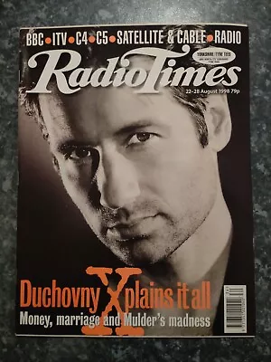 Radio Times 22/08/1998 David Duchovny X-files • £6