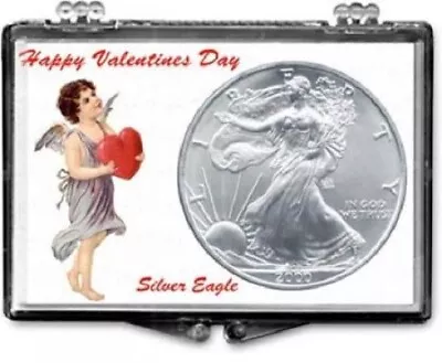 X5 Edgar Marcus Valentines Day Snaplock Holders Silver Eagle Coins Display Gift • $17.90