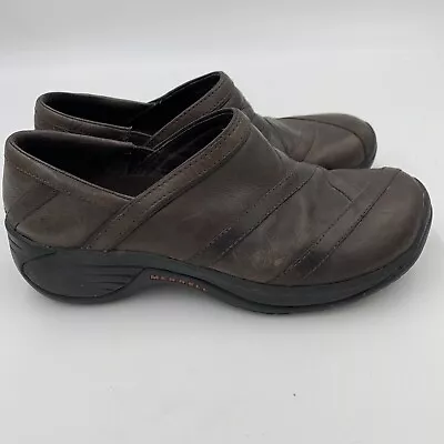 Merrell Shoes Womens 6.5 Encore Eclipse Smooth Bug Slip-On Brown Leather J66588 • $22