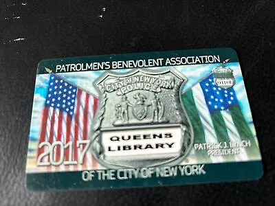 2017 NYPD PBA / Queens Library Collector Card Unsigned • $22