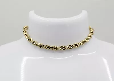 Vintage 14k Yellow Gold Rope Chain Bracelet 7  • $605