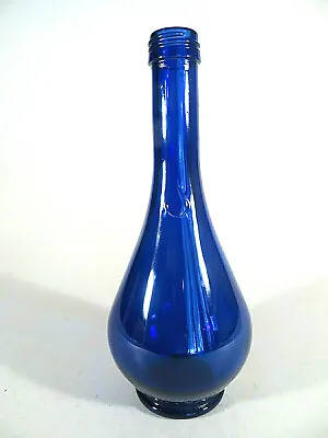 Teardrop Cobalt Blue Glass Bottles Acqua Della Madonna 8.5 H • $12.95