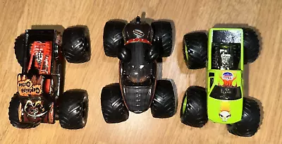 Lot Of 3 Mini Hot Wheels Monster Trucks - Red Black & Green • $2.99
