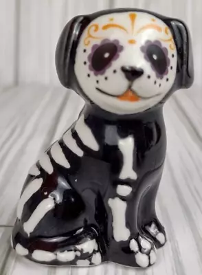 Halloween Mini Sugar Skull Dog Skeleton Pepper Shaker Decoration Tabletop Decor • $9
