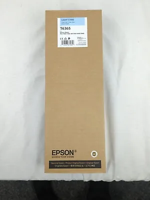 Genuine Epson T6365 700ML Light Cyan Ink Cartridge 9900 WT7900 12/2022 Sealed • $50