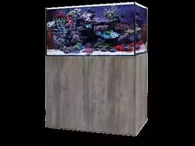 ReefSys 255 Glass Aquarium & Cabinet Oak Multicolour Marine Fish Tank Decor • £849.99