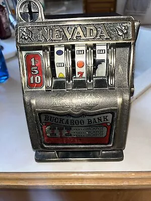 Vintage NEVADA BUCKAROO BANK - Slot Machine Novelty Bank (see Description) • $27.50