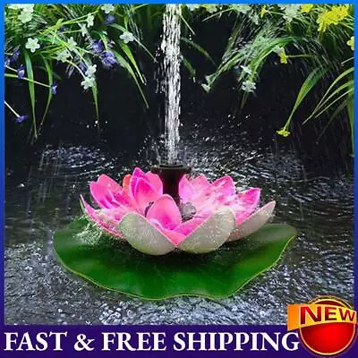 Lotus Shape Pond Decoration 2.5W Solar Powered Fountain Pump Bird Bath Fountains • £12.83