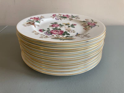 $19.95 • Buy 4 Wedgwood Charnwood Gold Trim Bone China Floral Butterfly Bread Plates