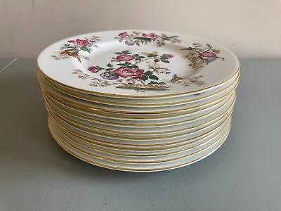 $34.95 • Buy 4 Wedgwood Charnwood Gold Trim Bone China Floral Butterfly Salad Plates