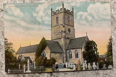 CHARLTON KINGS CHURCH Gloucestershire Colour Postcard 1905 • £3