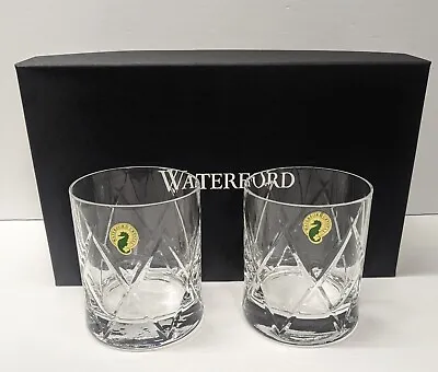 Waterford Crystal Connoisseur Olann Straight Tumblers Set Of 2 New In Box • $125