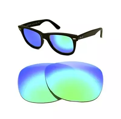 £20 • Buy NEW POLARIZED CUSTOM GREEN LENS FIT RAY BAN WAYFARER 2132 55mm SUNGLASSES
