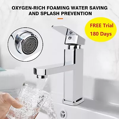 Modern Durable Monobloc Mixer Tap Bathroom Sink Basin Waterfall Faucet Washroom • £9.89