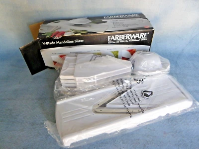 $14.99 • Buy Farberware V-Blade Mandoline Slicer 5 Blade Inserts Open Box