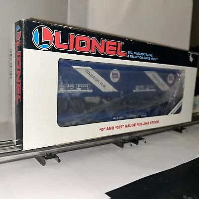 Lionel 6-16314 O Gauge Wabash Flatcar #16314 With Wabash Trailers LN/Box • $18