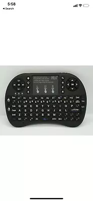 Rii Tek I8 Mini Wireless Keyboard W/Touchpad Remote (2.4Ghz Black) New !! • $9