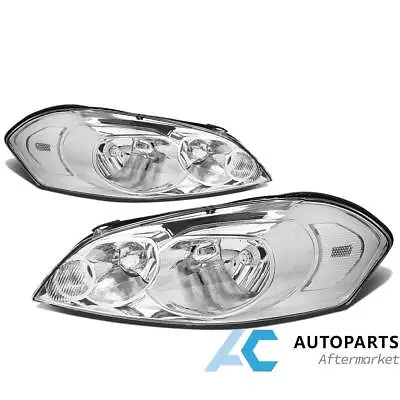 For 06-12 Chevy Impala / 06-07 Monte Carlo Crystal Headlights Clear Reflector • $68.99