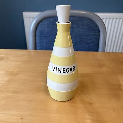 T G Green Cornishware Yellow VINEGAR Bottle Green Shield • £49.99