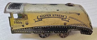 Antique Vintage WELLS Of London Silver Streak Wind- Up Toy Tin Train WORKS • $30.99