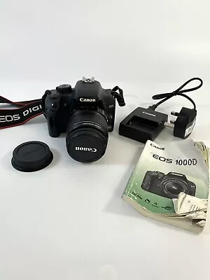 Canon EOS 1000D 10.1MP Black DSLR Camera With EFS 18-55mm Kit Lens & Charger • £62