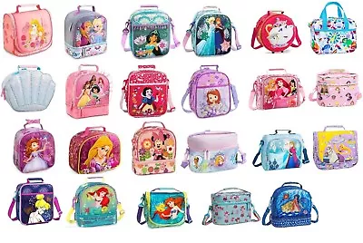 Disney Store Lunch Tote Box Princess Frozen Tinker Bell Aurora Jasmine Minnie • £47.45