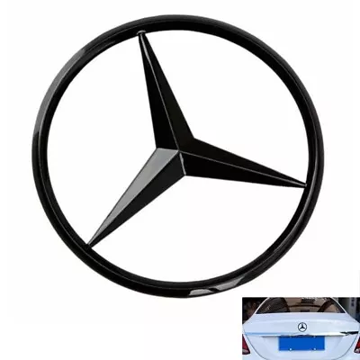 Gloss Black Star Trunk Emblem For Rear Lid Logo Badge C Class W204 Mercedes AMG • $21.99