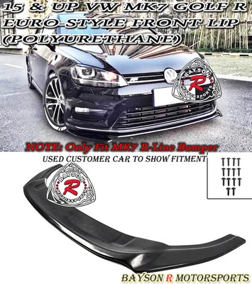 Fits 15-17 VW MK7 Golf 7 R Only Euro-Style Front Lip (Urethane) • $139.99