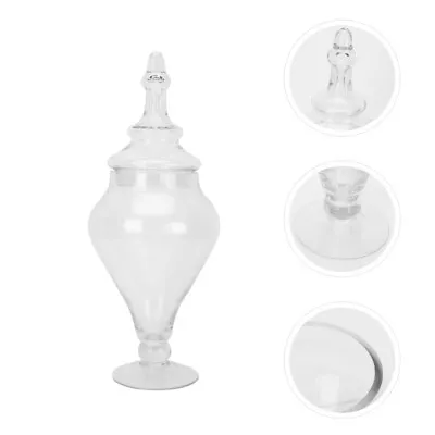 Clear Glass Apothecary Jar Candy Buffet Display Container-JN • £25.98