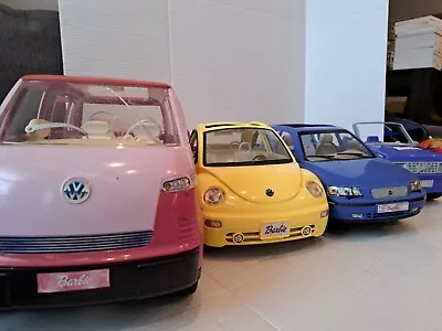 Barbie Vintage Cars VW Bus Beach Cruiser Volkswagen Happy Family Volvo Mattel  • $249.97