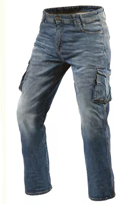 Mens Motorcycle Jeans Motorbike Denim Pant Made With Kevlar CE Armour • $53