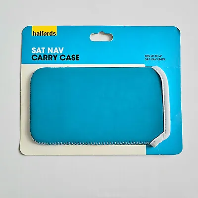 Halfords Sat Nav Carry Case Light Blue Soft Case Pouch Compact Units Up To 6  • £11.99