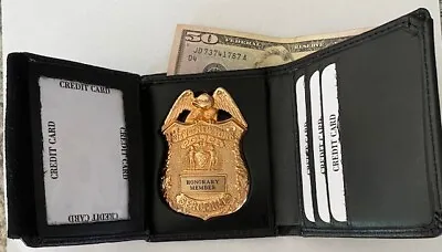 $8.99 • Buy NYPD Sergeant/ New York City Leather  TRI-FOLD BADGE  WALLET
