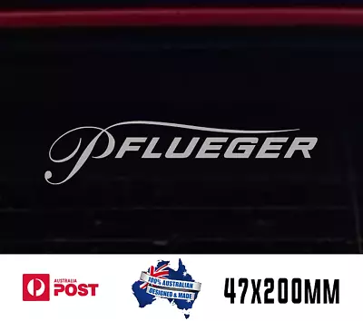 2x Pflueger Fish Boat Windscreen Windshield Decal Sticker 200mm SILVER • $11