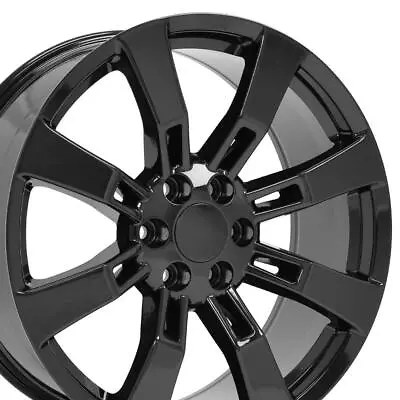 5409 Black 22x9 In Wheels SET Fits Escalade Tahoe Yukon Silverado Sierra CK375 • $967