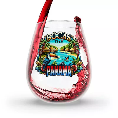 Bocas Del Toro Panama Wine Glass (Stemless) • $23.83