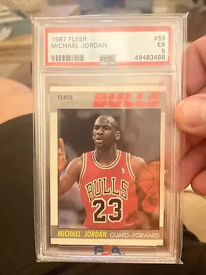 PSA 5 1987-88 Fleer #59 Michael Jordan 2nd Year Chicago Bulls HOF GOAT📈🔥 • $224.99