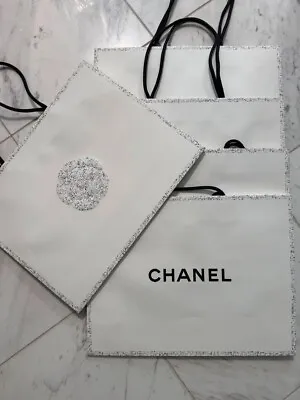 [Set Of 5] CHANEL White Shopping Paper Gift Tote Bags W/ 1 Ginza Limited Bag • £117.84