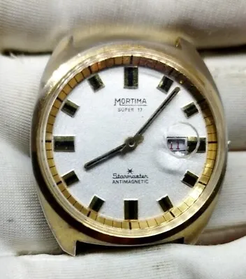 Vintage Mortima Starmaster Super 17 Antimagnetic Watch.not Working. Video • $43